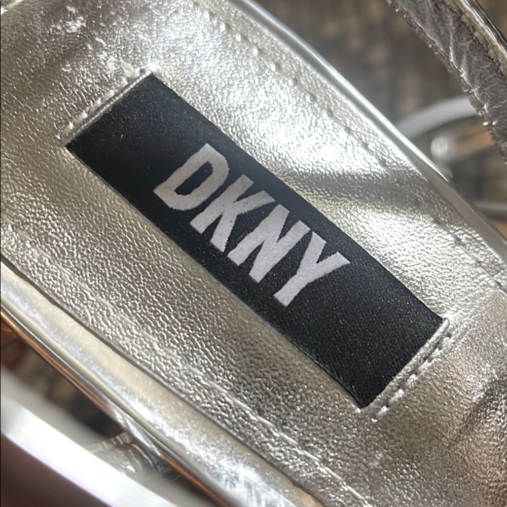 DKNY Silver Heels Brand New